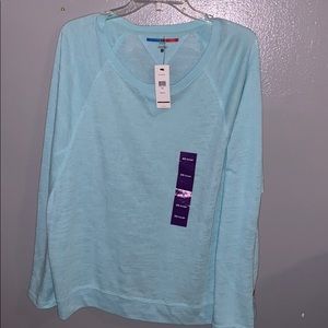 Turquoise sheer sweater